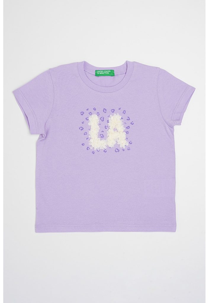 Tricou de bumbac cu decolteu la baza gatului-FETE/IMBRACAMINTE/Tricouri si maiouri-IMBRACAMINTE/Tricouri si maiouri