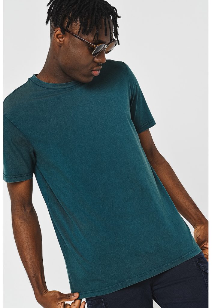 Tricou de bumbac cu decolteu la baza gatului-BARBATI/IMBRACAMINTE/Tricouri si maiouri-IMBRACAMINTE/Tricouri si maiouri