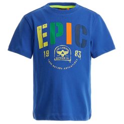 Tricou de bumbac cu decolteu la baza gatului-BAIETI/IMBRACAMINTE/Tricouri si maiouri-IMBRACAMINTE/Tricouri si maiouri