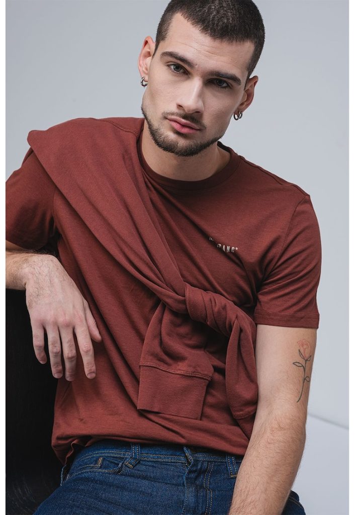 Tricou de bumbac cu decolteu la baza gatului Austin-BARBATI/IMBRACAMINTE/Tricouri si maiouri-IMBRACAMINTE/Tricouri si maiouri