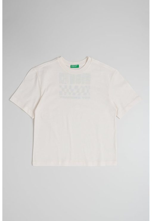Tricou de bumbac cu decolteu la baza gatului si imprimeu-BAIETI/IMBRACAMINTE/Tricouri si maiouri-IMBRACAMINTE/Tricouri si maiouri