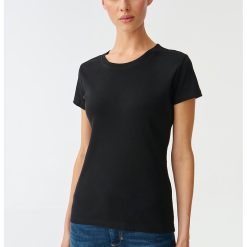Tricou de bumbac cu decolteu rotund-FEMEI/IMBRACAMINTE/Tricouri si maiouri-IMBRACAMINTE/Tricouri si maiouri