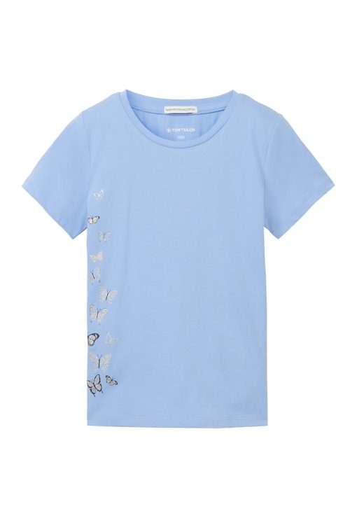 Tricou de bumbac cu imprimeu-FETE/IMBRACAMINTE/Tricouri si maiouri-IMBRACAMINTE/Tricouri si maiouri