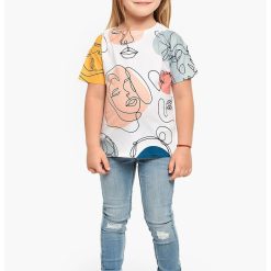 Tricou de bumbac cu imprimeu-FETE/IMBRACAMINTE/Tricouri si maiouri-IMBRACAMINTE/Tricouri si maiouri