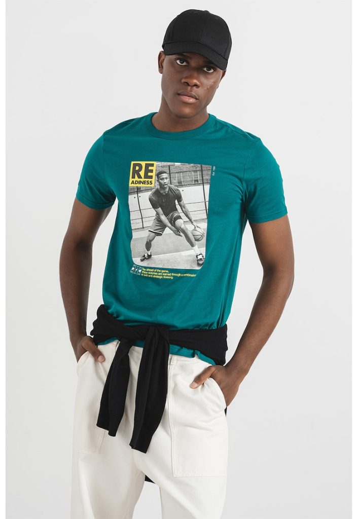 Tricou de bumbac cu imprimeu foto-BARBATI/IMBRACAMINTE/Tricouri si maiouri-IMBRACAMINTE/Tricouri si maiouri