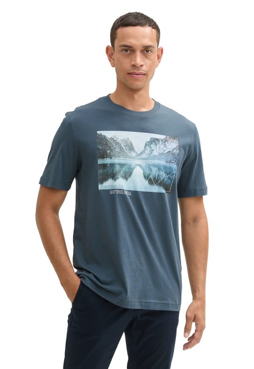 Tricou de bumbac cu imprimeu grafic-BARBATI/IMBRACAMINTE/Tricouri si maiouri-IMBRACAMINTE/Tricouri si maiouri