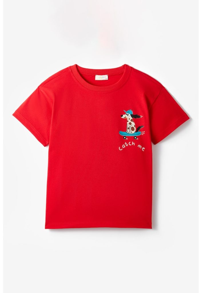 Tricou de bumbac cu imprimeu grafic-BAIETI/IMBRACAMINTE/Tricouri si maiouri-IMBRACAMINTE/Tricouri si maiouri