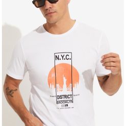 Tricou de bumbac cu imprimeu grafic-BARBATI/IMBRACAMINTE/Tricouri si maiouri-IMBRACAMINTE/Tricouri si maiouri