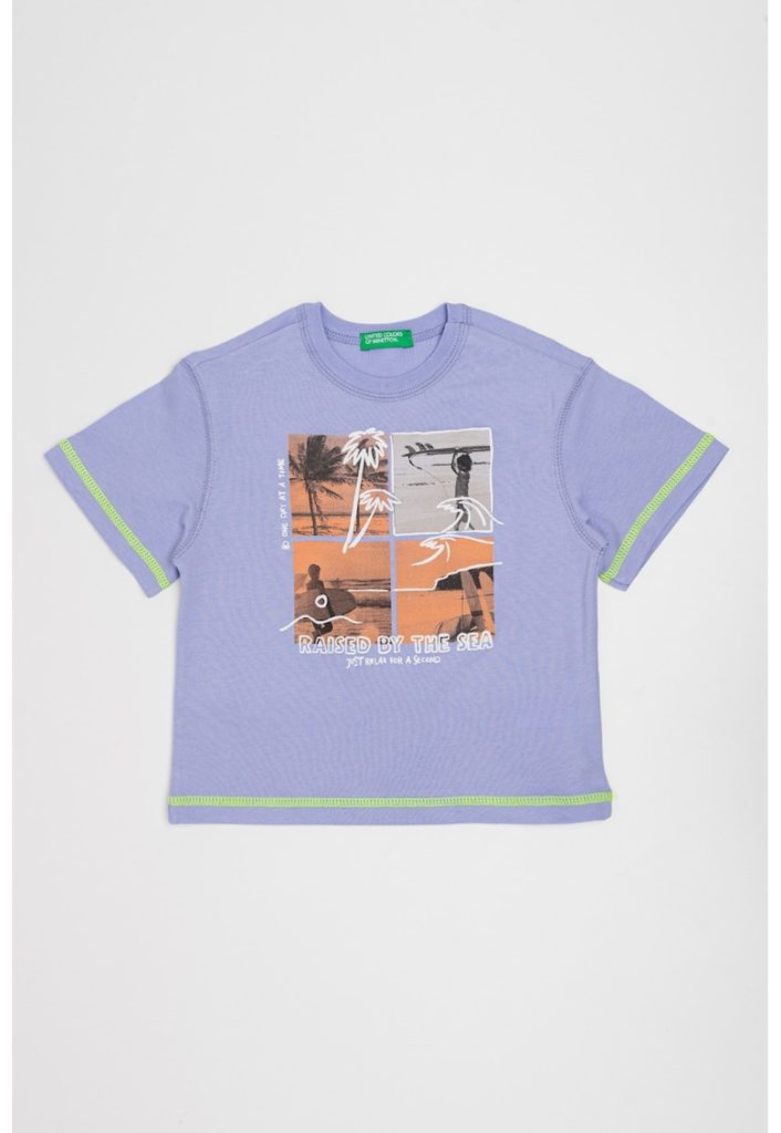 Tricou de bumbac cu imprimeu grafic-BAIETI/IMBRACAMINTE/Tricouri si maiouri-IMBRACAMINTE/Tricouri si maiouri