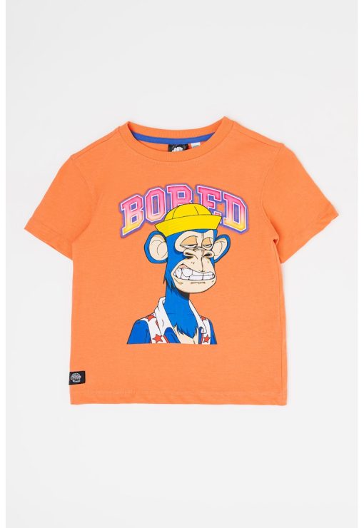 Tricou de bumbac cu imprimeu grafic si text-BAIETI/IMBRACAMINTE/Tricouri si maiouri-IMBRACAMINTE/Tricouri si maiouri
