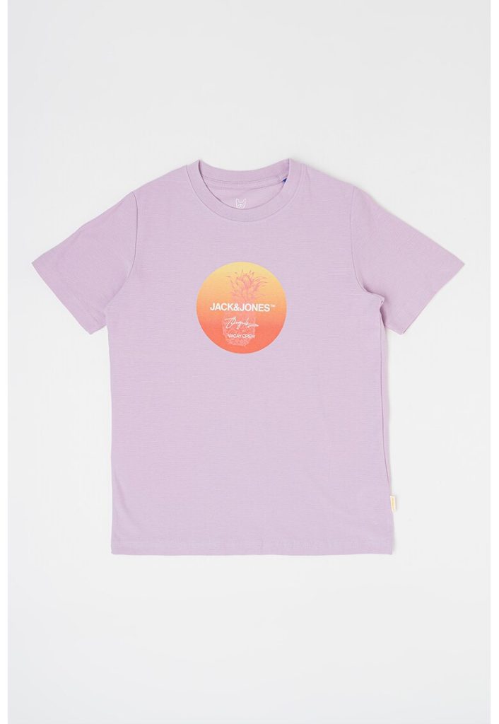 Tricou de bumbac cu imprimeu logo-BAIETI/IMBRACAMINTE/Tricouri si maiouri-IMBRACAMINTE/Tricouri si maiouri