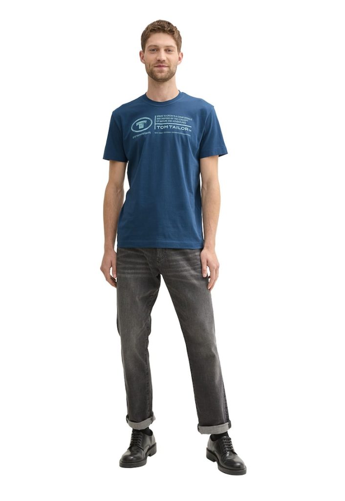 Tricou de bumbac cu imprimeu logo-BARBATI/IMBRACAMINTE/Tricouri si maiouri-IMBRACAMINTE/Tricouri si maiouri