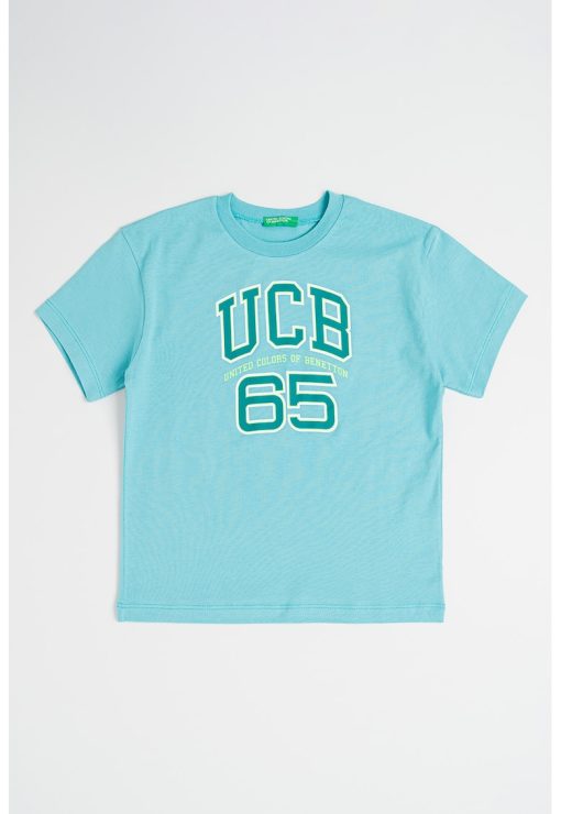 Tricou de bumbac cu imprimeu logo-BAIETI/IMBRACAMINTE/Tricouri si maiouri-IMBRACAMINTE/Tricouri si maiouri