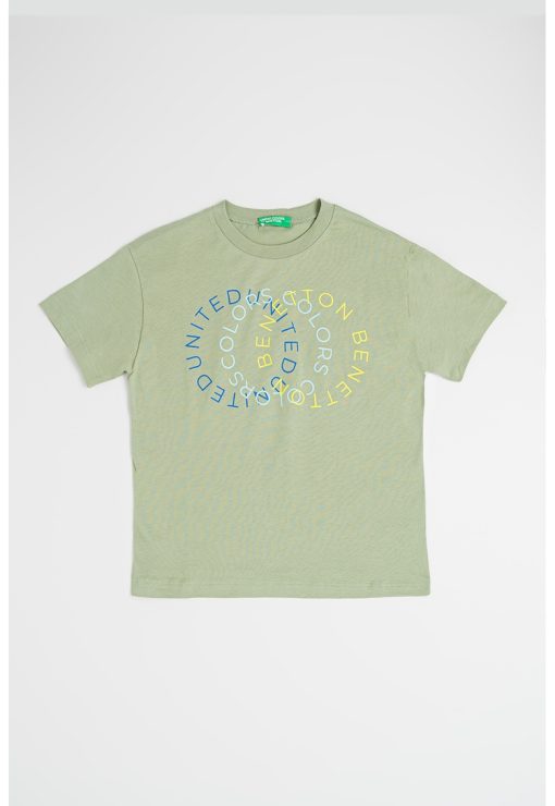 Tricou de bumbac cu imprimeu logo-BAIETI/IMBRACAMINTE/Tricouri si maiouri-IMBRACAMINTE/Tricouri si maiouri
