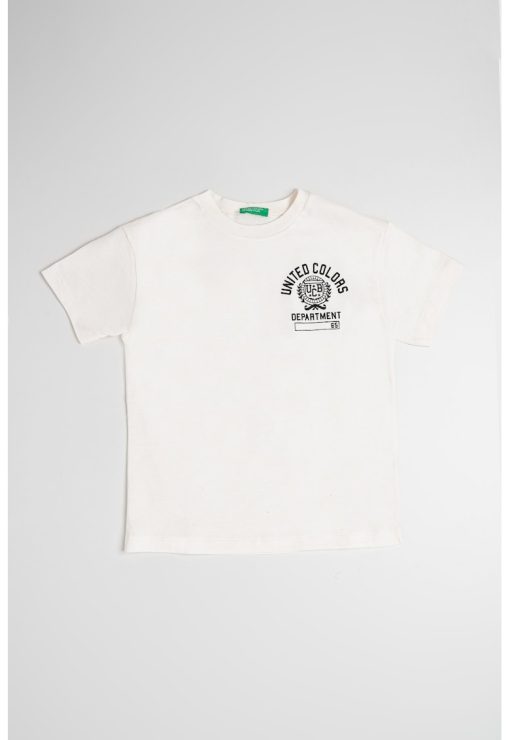 Tricou de bumbac cu imprimeu logo-BAIETI/IMBRACAMINTE/Tricouri si maiouri-IMBRACAMINTE/Tricouri si maiouri