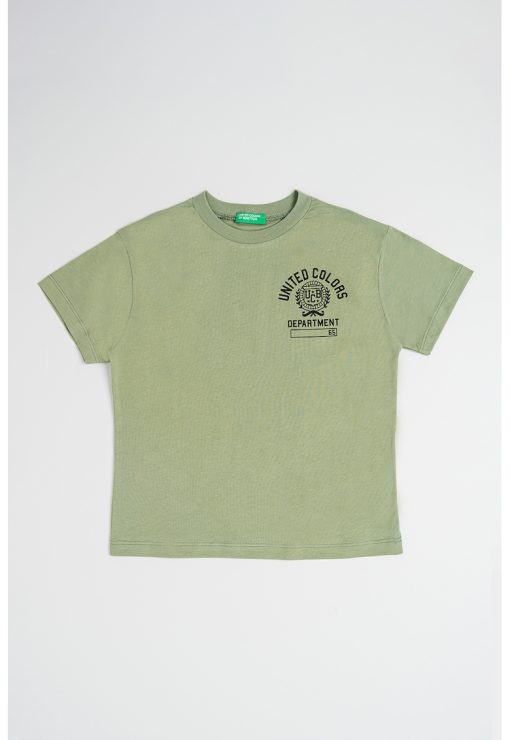 Tricou de bumbac cu imprimeu logo-BAIETI/IMBRACAMINTE/Tricouri si maiouri-IMBRACAMINTE/Tricouri si maiouri