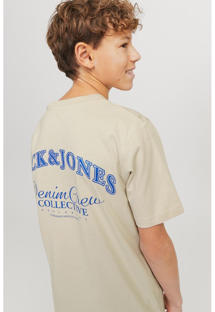 Tricou de bumbac cu imprimeu pe spate-BAIETI/IMBRACAMINTE/Tricouri si maiouri-IMBRACAMINTE/Tricouri si maiouri