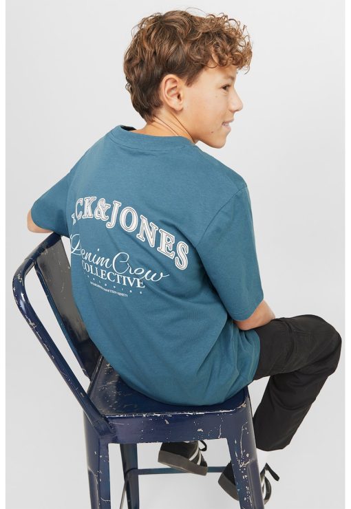Tricou de bumbac cu imprimeu pe spate-BAIETI/IMBRACAMINTE/Tricouri si maiouri-IMBRACAMINTE/Tricouri si maiouri