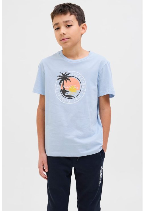 Tricou de bumbac cu logo-BAIETI/IMBRACAMINTE/Tricouri si maiouri-IMBRACAMINTE/Tricouri si maiouri