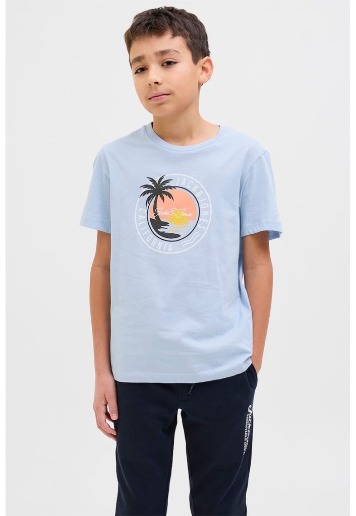 Tricou de bumbac cu logo-BAIETI/IMBRACAMINTE/Tricouri si maiouri-IMBRACAMINTE/Tricouri si maiouri