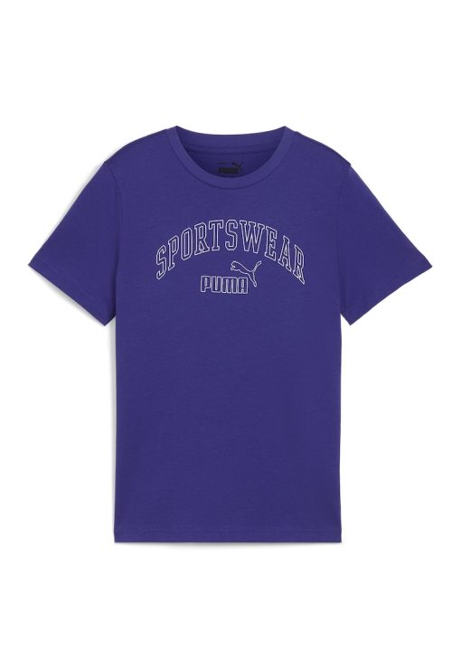 Tricou de bumbac cu logo ESS+-BAIETI/IMBRACAMINTE/Tricouri si maiouri-IMBRACAMINTE/Tricouri si maiouri
