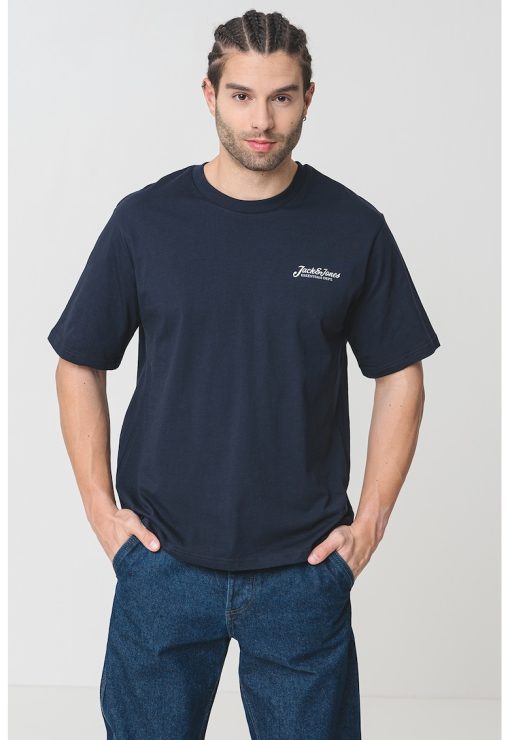 Tricou de bumbac cu logo discret-BARBATI/IMBRACAMINTE/Tricouri si maiouri-IMBRACAMINTE/Tricouri si maiouri