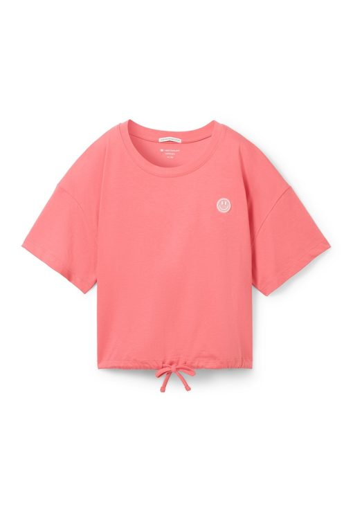 Tricou de bumbac cu maneci cazute-FETE/IMBRACAMINTE/Tricouri si maiouri-IMBRACAMINTE/Tricouri si maiouri