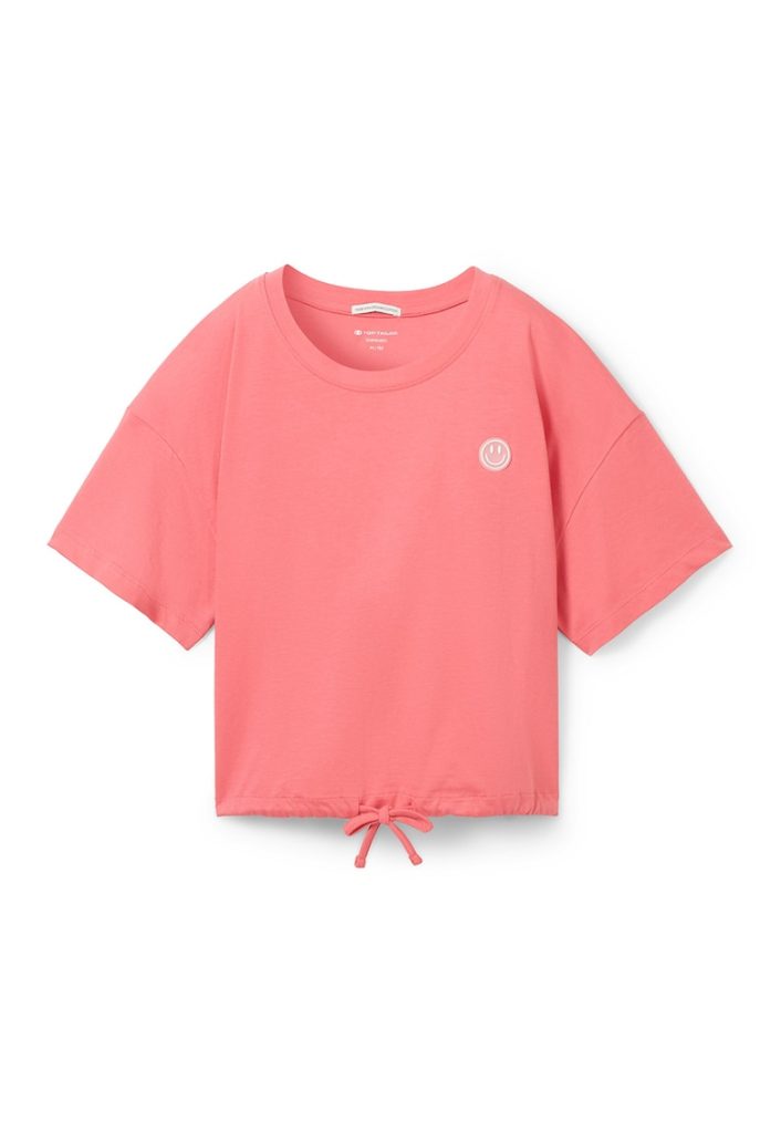 Tricou de bumbac cu maneci cazute-FETE/IMBRACAMINTE/Tricouri si maiouri-IMBRACAMINTE/Tricouri si maiouri