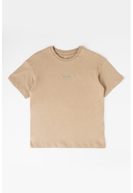 Tricou de bumbac cu text-BAIETI/IMBRACAMINTE/Tricouri si maiouri-IMBRACAMINTE/Tricouri si maiouri