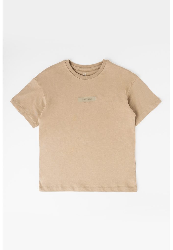 Tricou de bumbac cu text-BAIETI/IMBRACAMINTE/Tricouri si maiouri-IMBRACAMINTE/Tricouri si maiouri