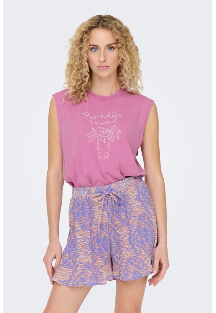 Tricou de bumbac organic cu broderie grafica-FEMEI/IMBRACAMINTE/Tricouri si maiouri-IMBRACAMINTE/Tricouri si maiouri