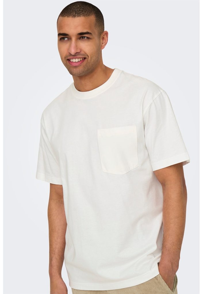 Tricou de bumbac organic cu buzunar frontal-BARBATI/IMBRACAMINTE/Tricouri si maiouri-IMBRACAMINTE/Tricouri si maiouri