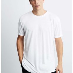 Tricou de bumbac organic cu decolteu la baza gatului-BARBATI/IMBRACAMINTE/Tricouri si maiouri-IMBRACAMINTE/Tricouri si maiouri