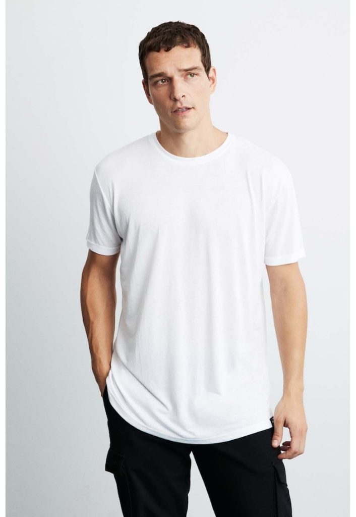 Tricou de bumbac organic cu decolteu la baza gatului-BARBATI/IMBRACAMINTE/Tricouri si maiouri-IMBRACAMINTE/Tricouri si maiouri