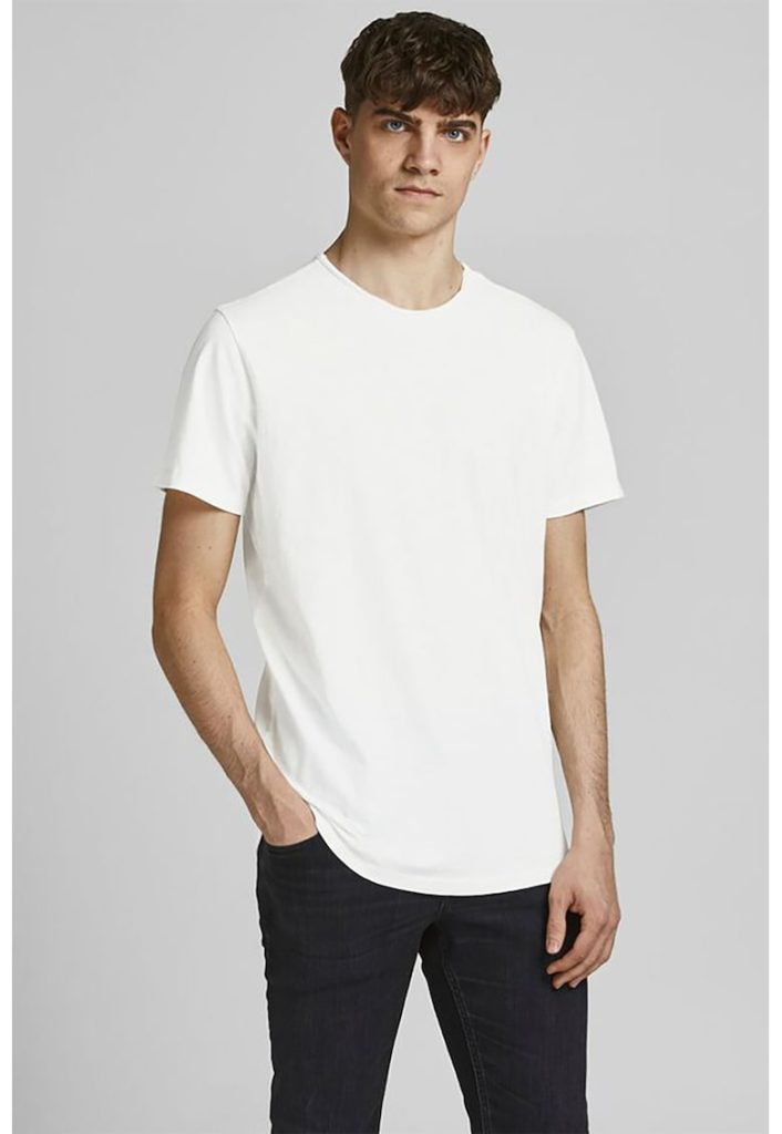 Tricou de bumbac organic cu decolteu la baza gatului-BARBATI/IMBRACAMINTE/Tricouri si maiouri-IMBRACAMINTE/Tricouri si maiouri