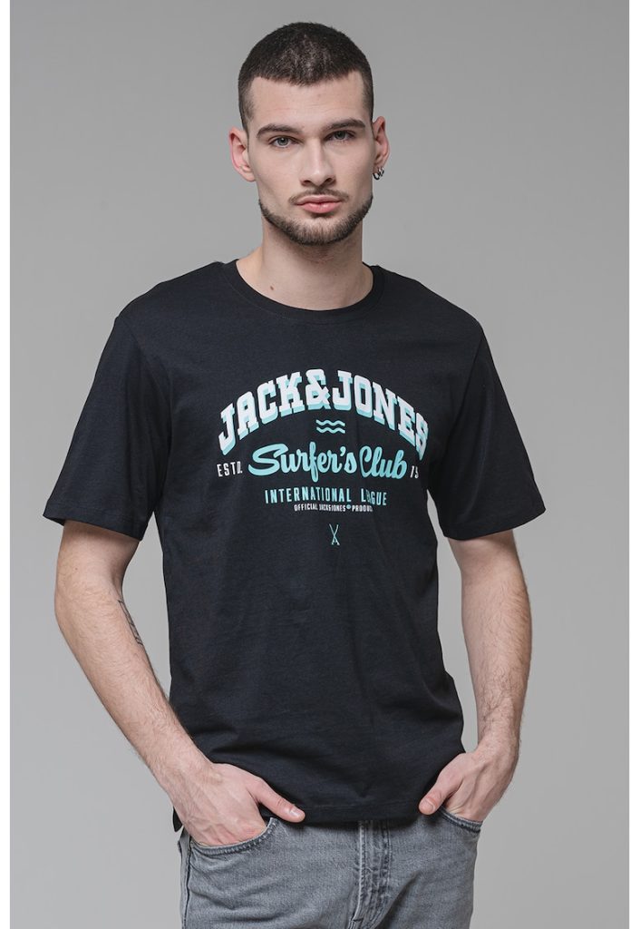 Tricou de bumbac organic cu imprimeu logo-BARBATI/IMBRACAMINTE/Tricouri si maiouri-IMBRACAMINTE/Tricouri si maiouri