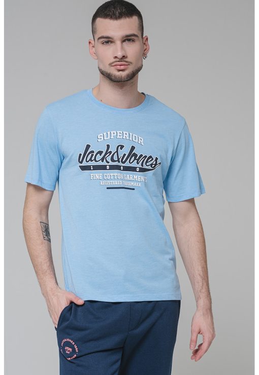 Tricou de bumbac organic cu imprimeu logo-BARBATI/IMBRACAMINTE/Tricouri si maiouri-IMBRACAMINTE/Tricouri si maiouri