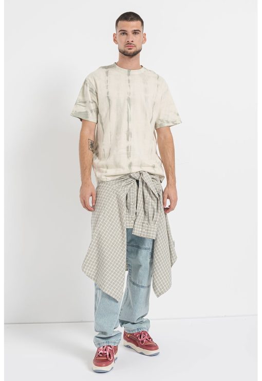 Tricou de bumbac organic cu model tie-dye-BARBATI/IMBRACAMINTE/Tricouri si maiouri-IMBRACAMINTE/Tricouri si maiouri