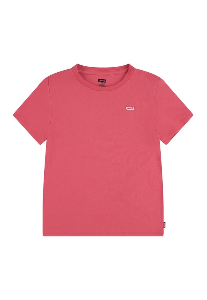 Tricou din amestec de bumbac cu decolteu la baza gatului-FETE/IMBRACAMINTE/Tricouri si maiouri-IMBRACAMINTE/Tricouri si maiouri