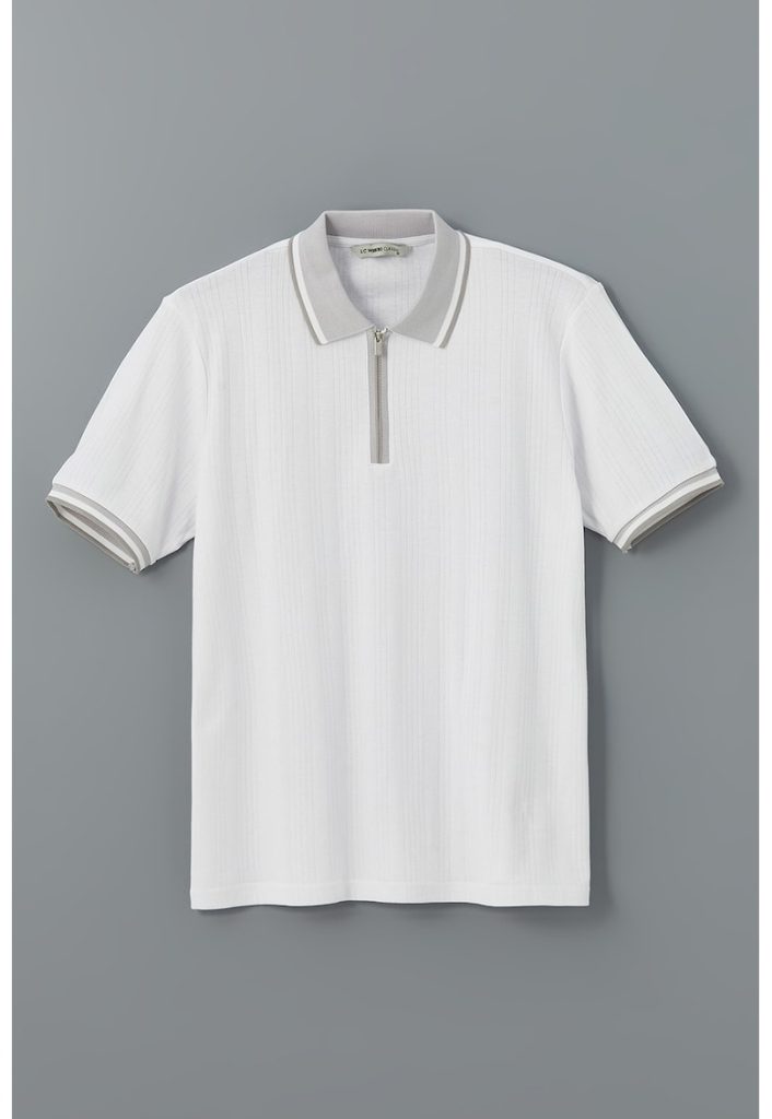 Tricou din amestec de bumbac cu fenta cu fermoar-BARBATI/IMBRACAMINTE/Tricouri si maiouri-IMBRACAMINTE/Tricouri si maiouri
