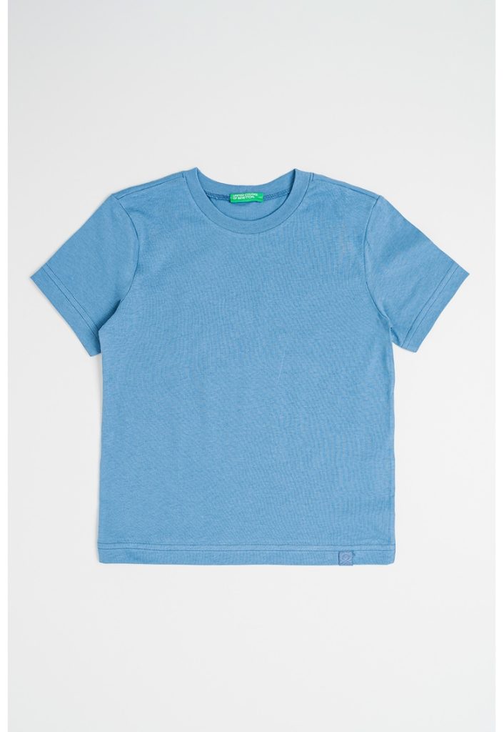 Tricou din bumbac cu decolteu la baza gatului-BAIETI/IMBRACAMINTE/Tricouri si maiouri-IMBRACAMINTE/Tricouri si maiouri