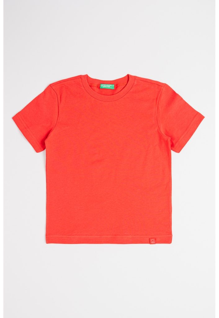 Tricou din bumbac cu decolteu la baza gatului-BAIETI/IMBRACAMINTE/Tricouri si maiouri-IMBRACAMINTE/Tricouri si maiouri