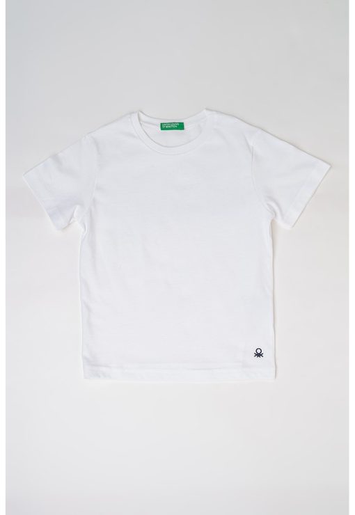 Tricou din bumbac cu decolteu la baza gatului-BAIETI/IMBRACAMINTE/Tricouri si maiouri-IMBRACAMINTE/Tricouri si maiouri