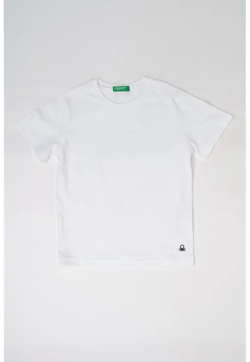 Tricou din bumbac cu decolteu la baza gatului-BAIETI/IMBRACAMINTE/Tricouri si maiouri-IMBRACAMINTE/Tricouri si maiouri
