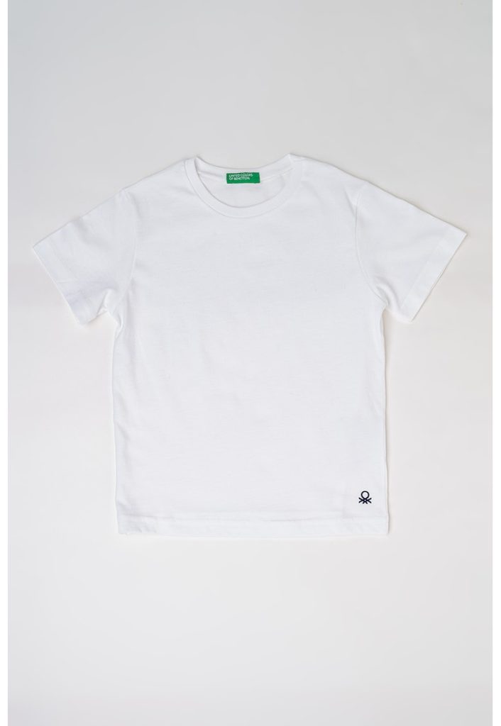 Tricou din bumbac cu decolteu la baza gatului-BAIETI/IMBRACAMINTE/Tricouri si maiouri-IMBRACAMINTE/Tricouri si maiouri