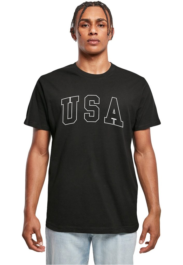 Tricou din bumbac cu imprimeu USA-BARBATI/IMBRACAMINTE/Tricouri si maiouri-IMBRACAMINTE/Tricouri si maiouri