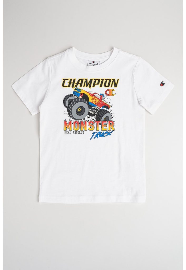 Tricou din bumbac cu imprimeu cu masina-BAIETI/IMBRACAMINTE/Tricouri si maiouri-IMBRACAMINTE/Tricouri si maiouri