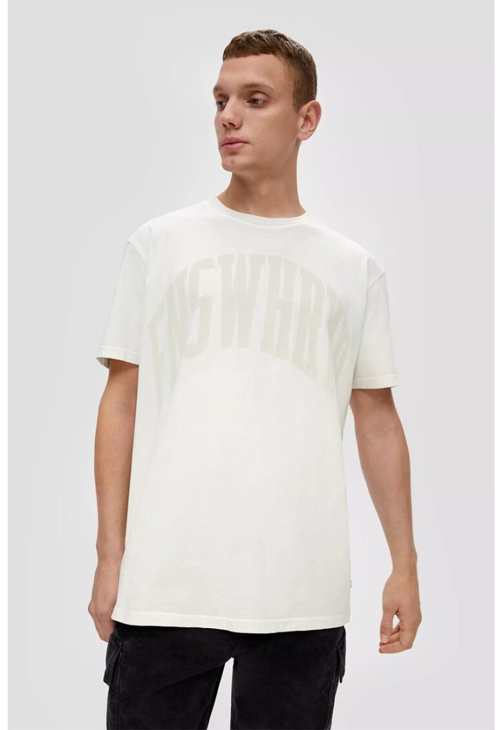 Tricou din bumbac cu imprimeu text-BARBATI/IMBRACAMINTE/Tricouri si maiouri-IMBRACAMINTE/Tricouri si maiouri