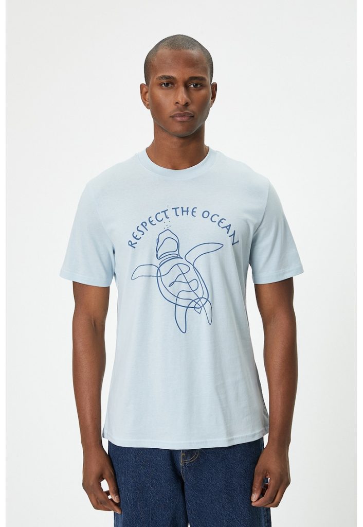 Tricou din bumbac cu imprimeu text-BARBATI/IMBRACAMINTE/Tricouri si maiouri-IMBRACAMINTE/Tricouri si maiouri