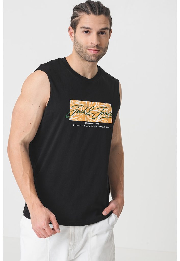 Tricou din bumbac cu logo-BARBATI/IMBRACAMINTE/Tricouri si maiouri-IMBRACAMINTE/Tricouri si maiouri